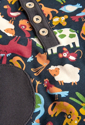 Fleece play suit \"animals\" for baby -BCI