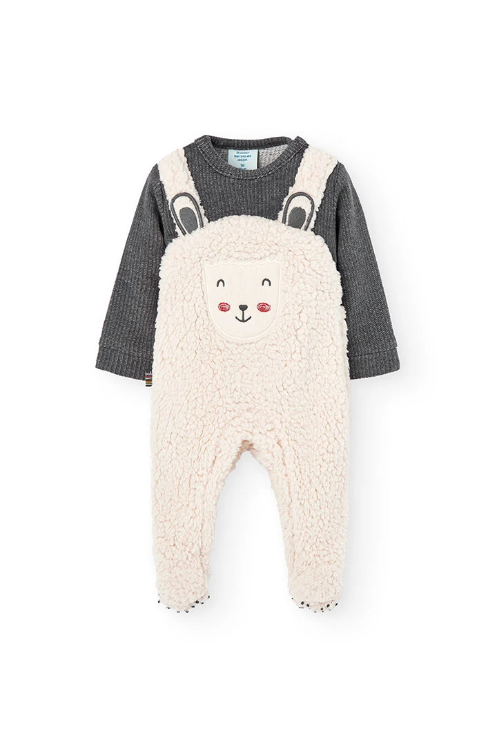 Combined play suit bicolour for baby -BCI
