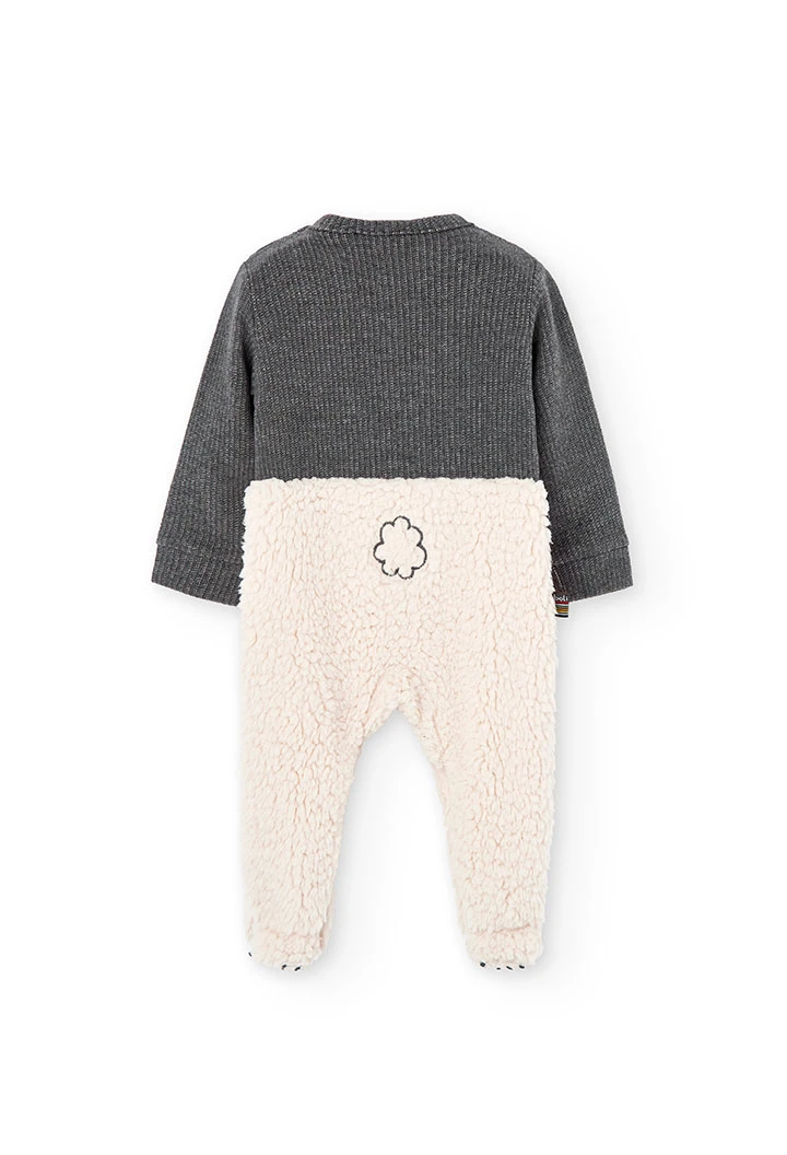 Combined play suit bicolour for baby -BCI