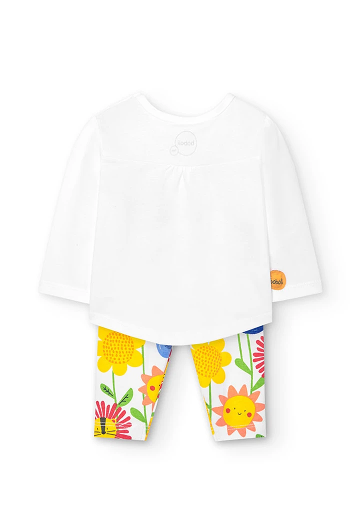 Pack tricoté pour bébé fille en blanc