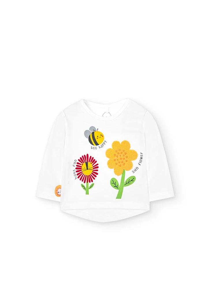 Pack tricoté pour bébé fille en blanc