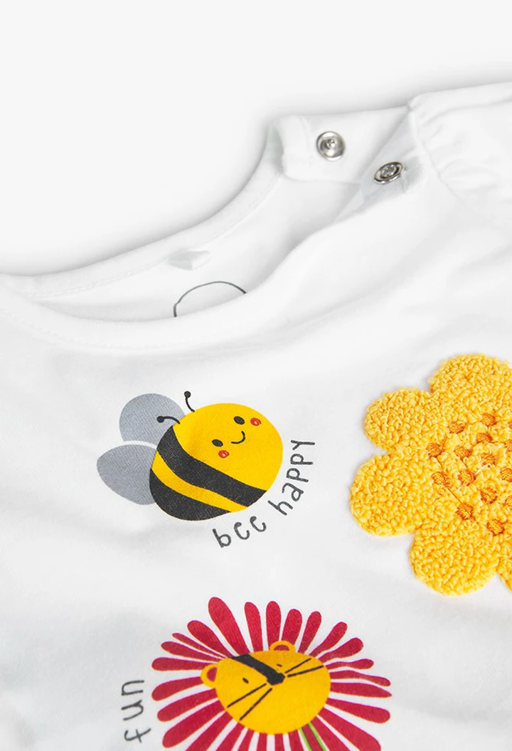 Pack tricoté pour bébé fille en blanc
