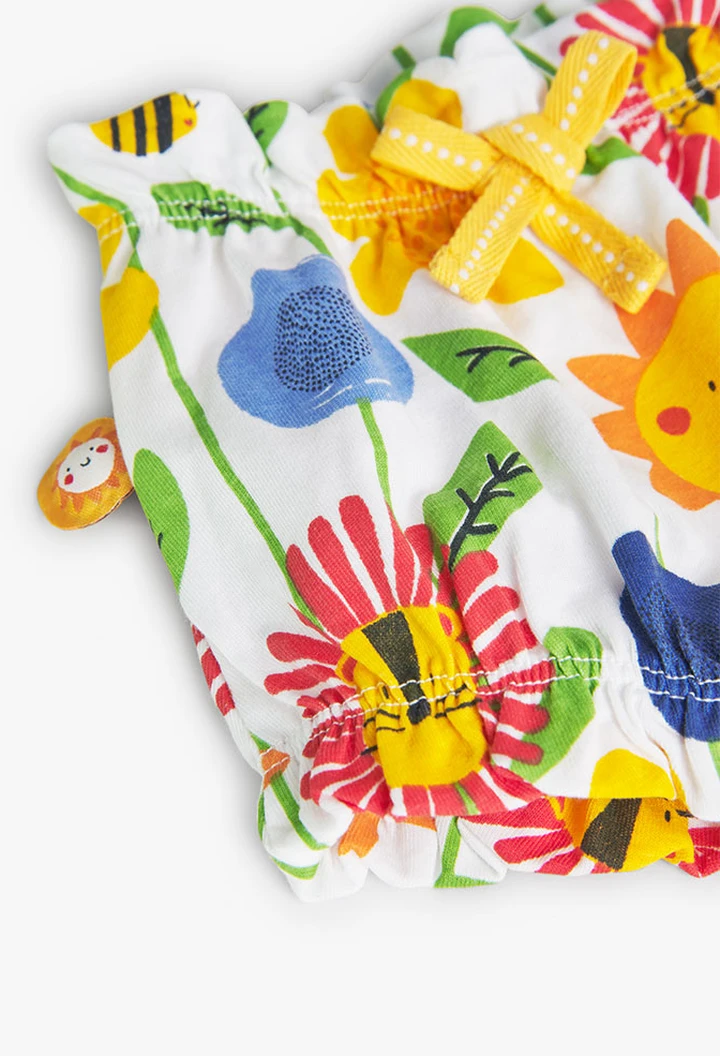 Pack tricoté pour bébé fille en jaune