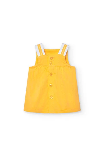 Pack de malha de bebé menina em amarelo