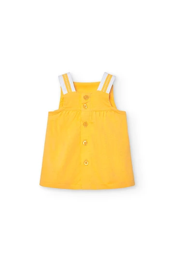 Pack tricoté pour bébé fille en jaune