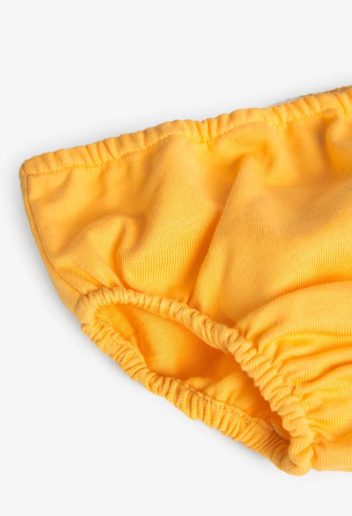 Robe tricotée pour bébé fille, jaune