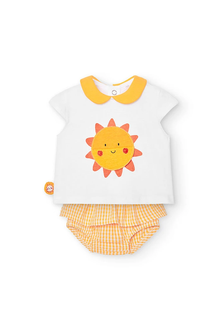 Pack bébé blanc en maille combinée