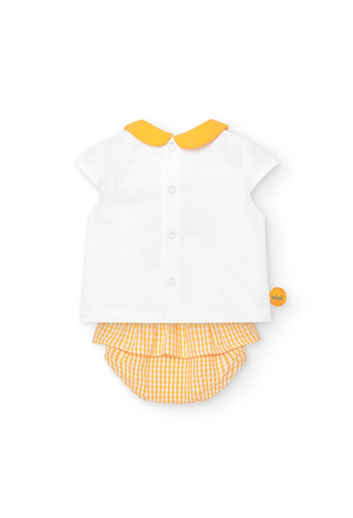 Pack bébé blanc en maille combinée