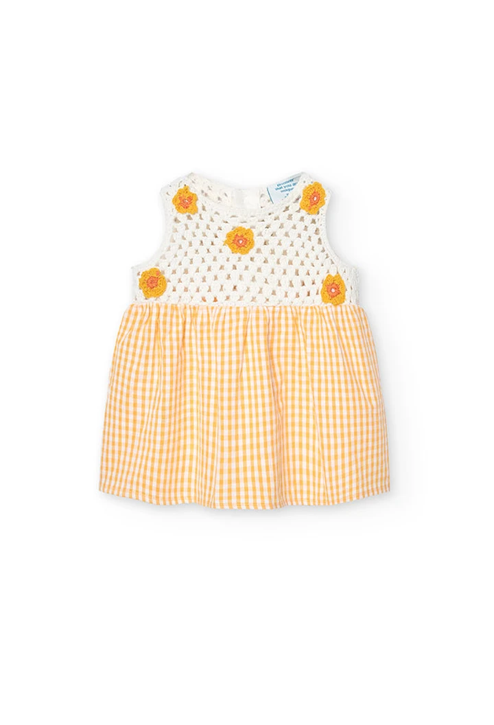 Robe en popeline à carreaux pour bébé