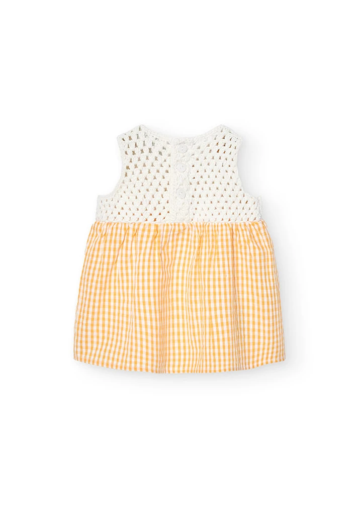 Robe en popeline à carreaux pour bébé