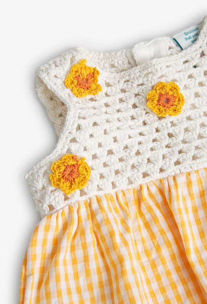 Robe en popeline à carreaux pour bébé