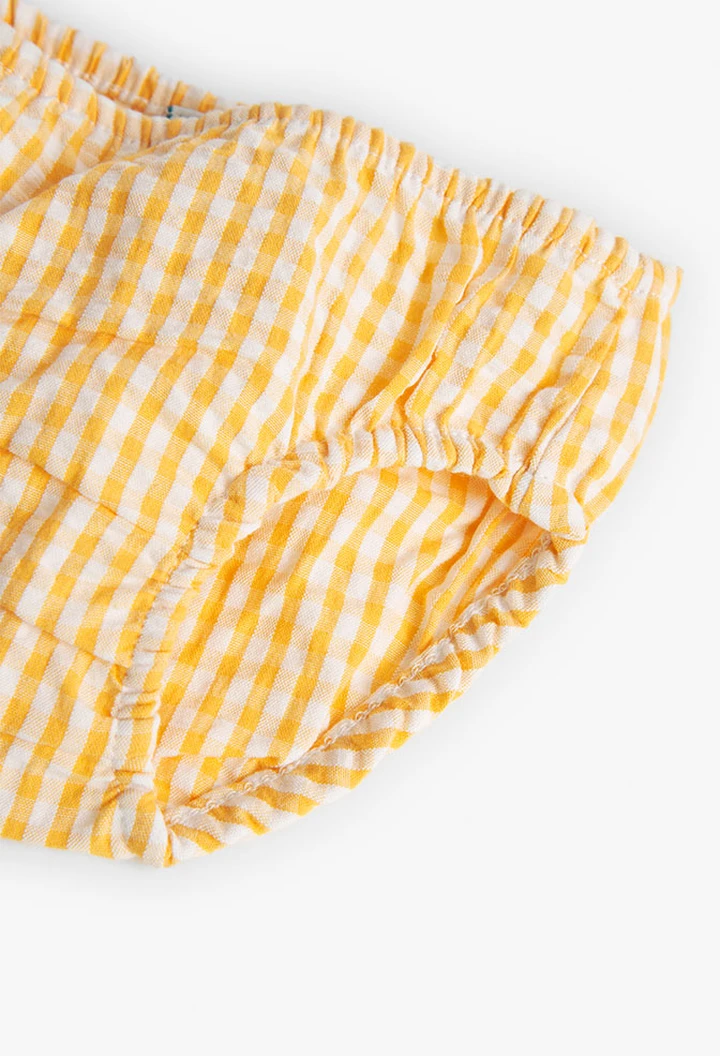 Robe en popeline à carreaux pour bébé