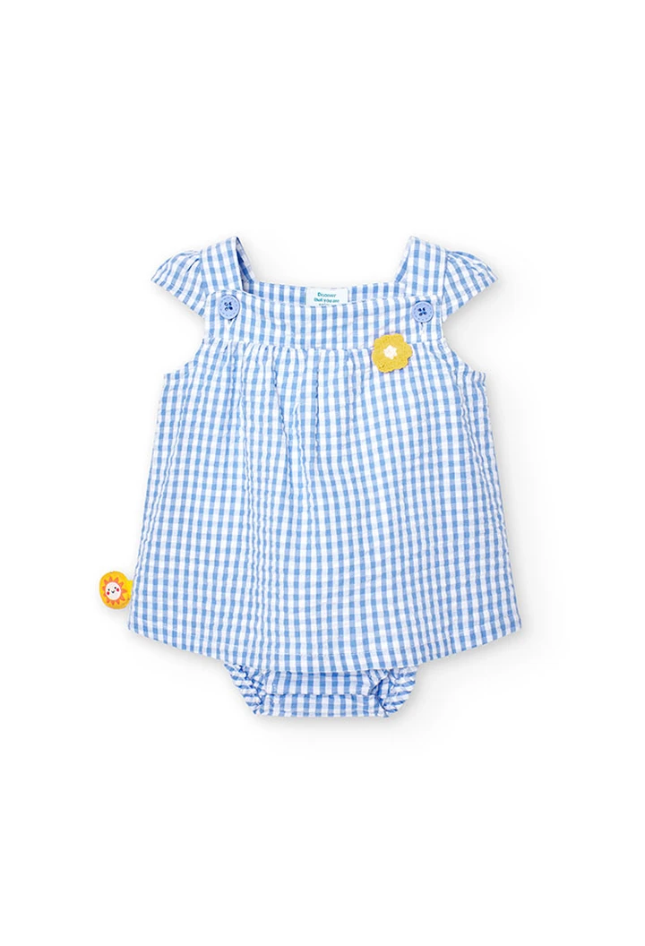 Robe en popeline à carreaux pour bébé