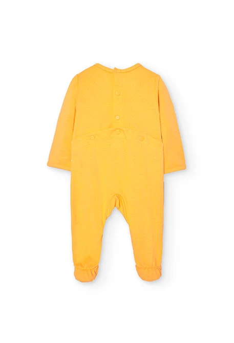 Tutina in jersey gialla da neonato