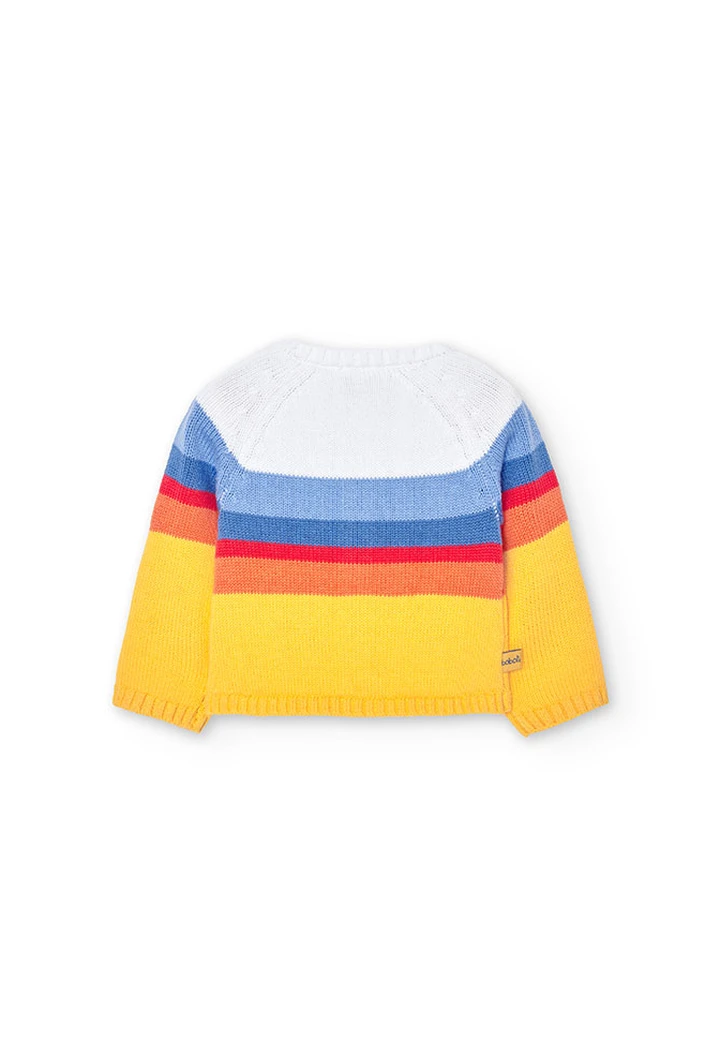 Veste tricotée jaune pour bébé