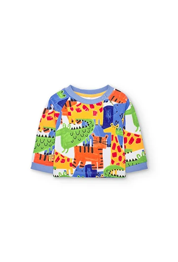 Baby boy's printed plush sweatshirt