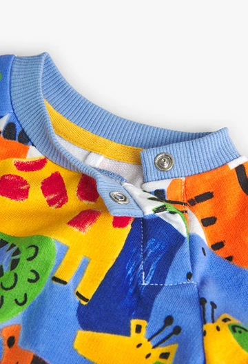 Fleece-Sweatshirt mit Aufdruck, für Baby-Jungen