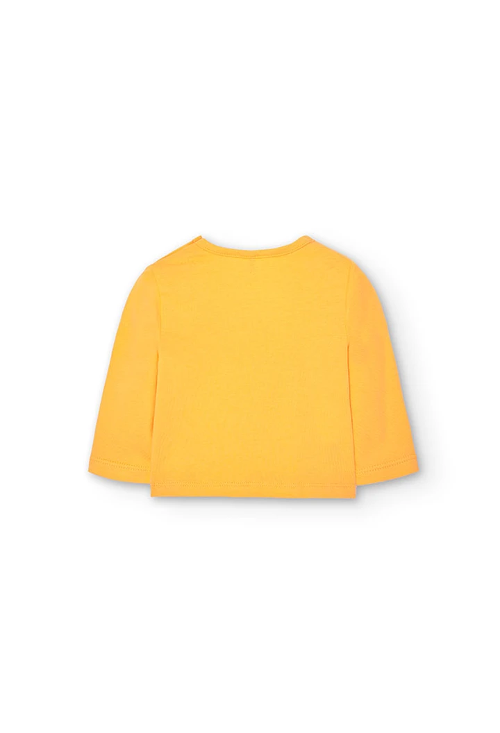 T-shirt tricoté jaune pour bébé garçon