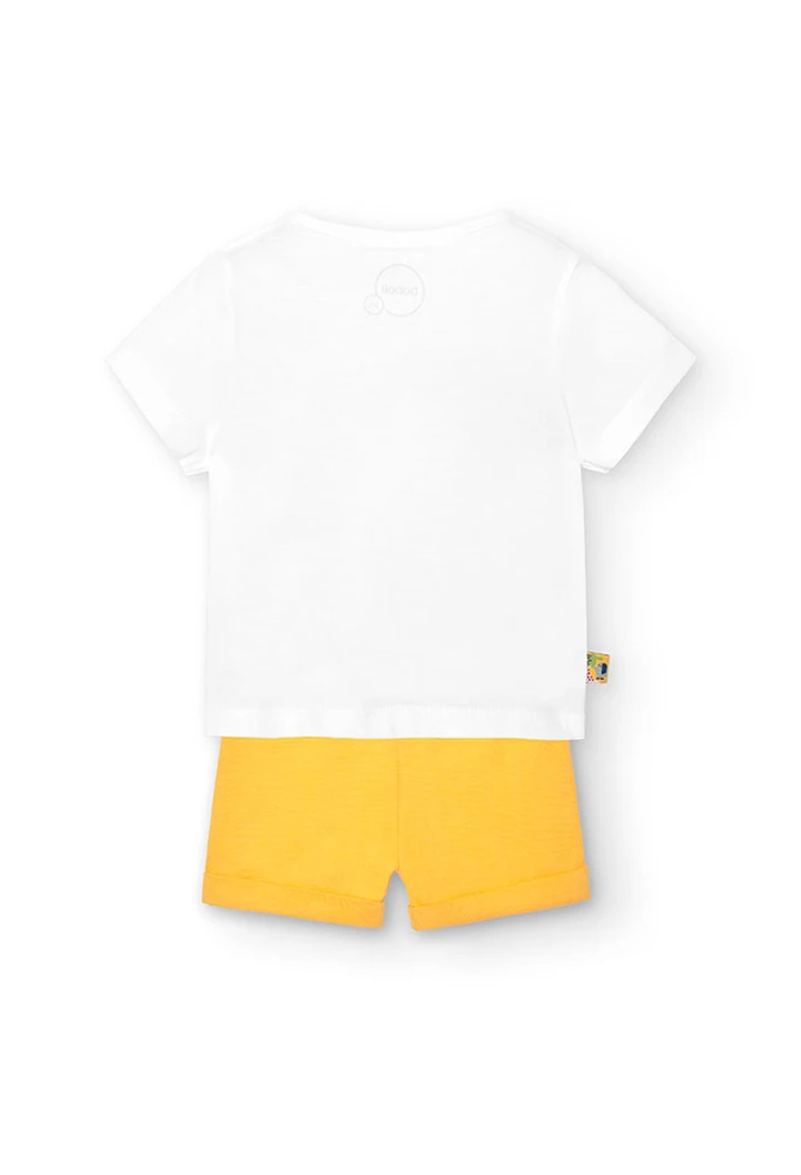Pack tricoté pour bébé garçon en blanc