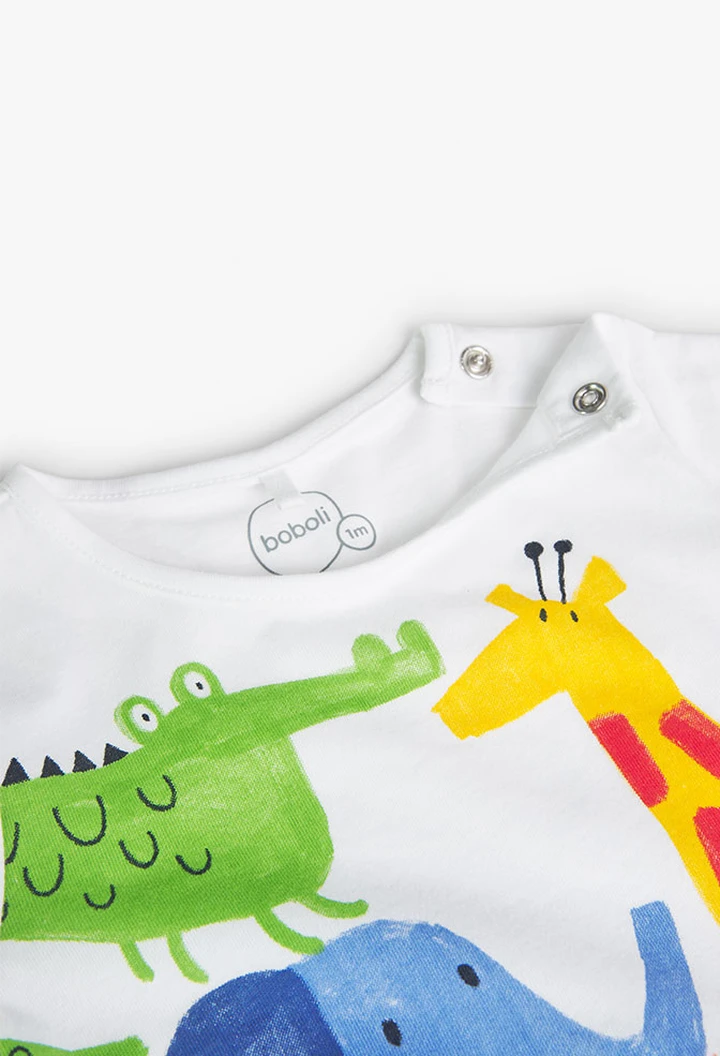 Pack tricoté pour bébé garçon en blanc