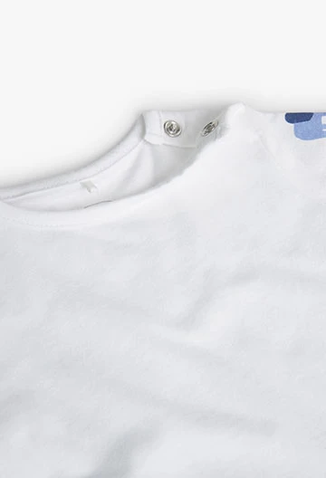 Set in jersey combinato bianco da neonato