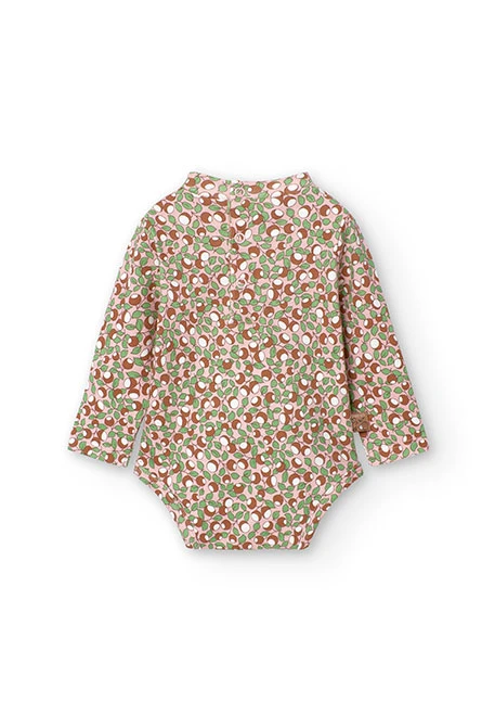 Ensemble de body et robe chasuble pour bébé fille avec imprimé d\'ours