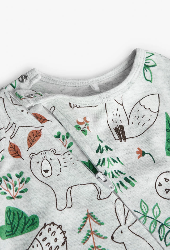 Pyjama en interlock pour bébé avec imprimé animaux