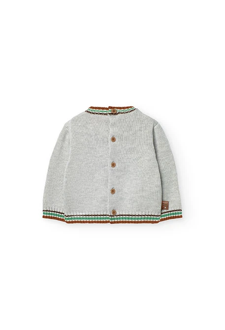 Ensemble de pull et pantalon en tricot pour bébé de couleur grise