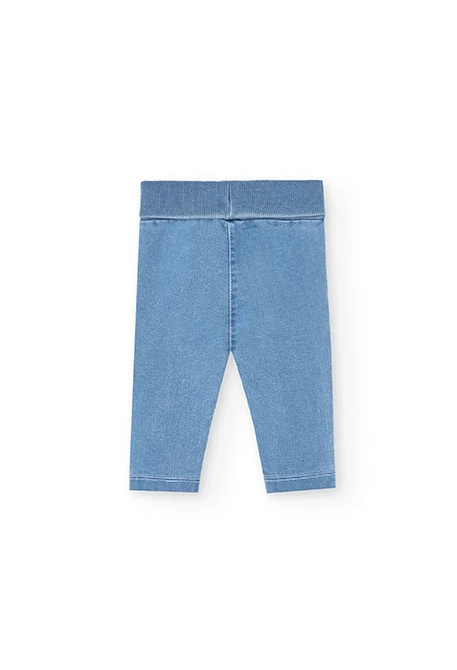 Conjunto de camiseta y pantalón de punto para bebé niña en color blanco