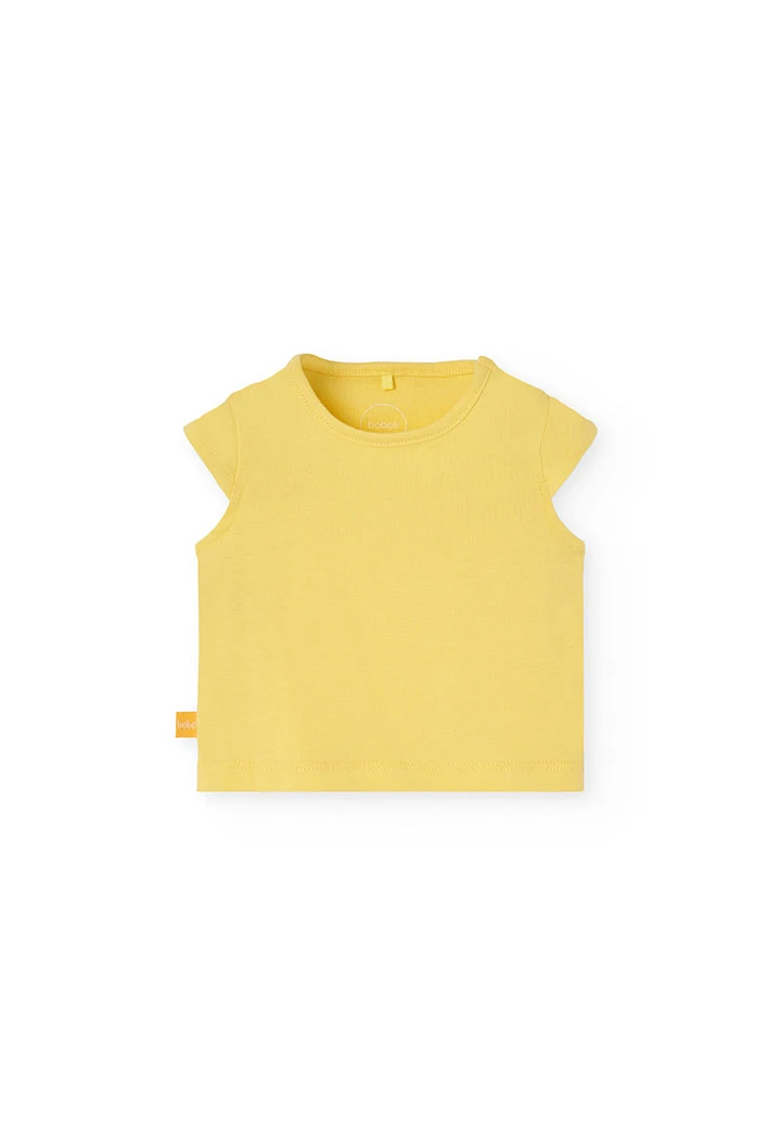 Set di abito in maglia per neonata in colore giallo