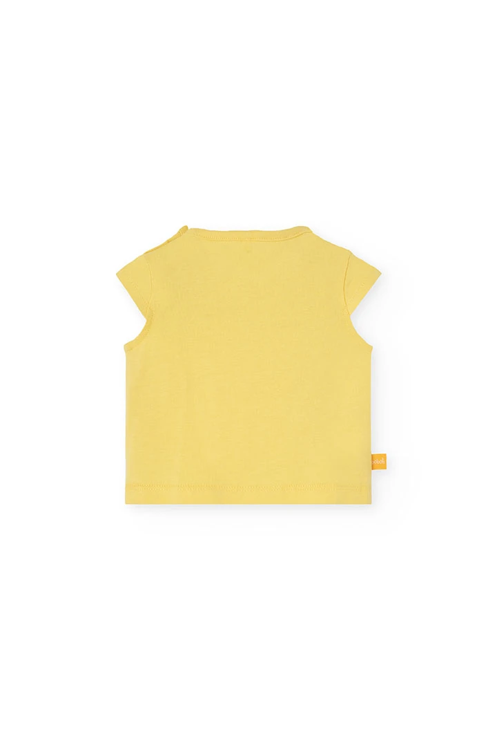 Set di abito in maglia per neonata in colore giallo