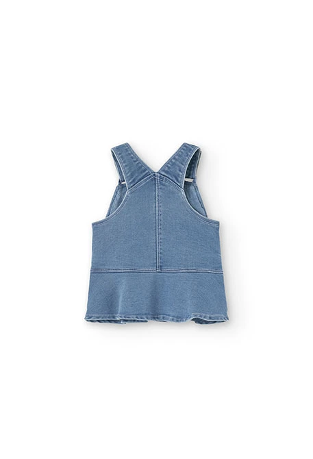 Conjunto de vestido de malha para bebé menina em amarelo