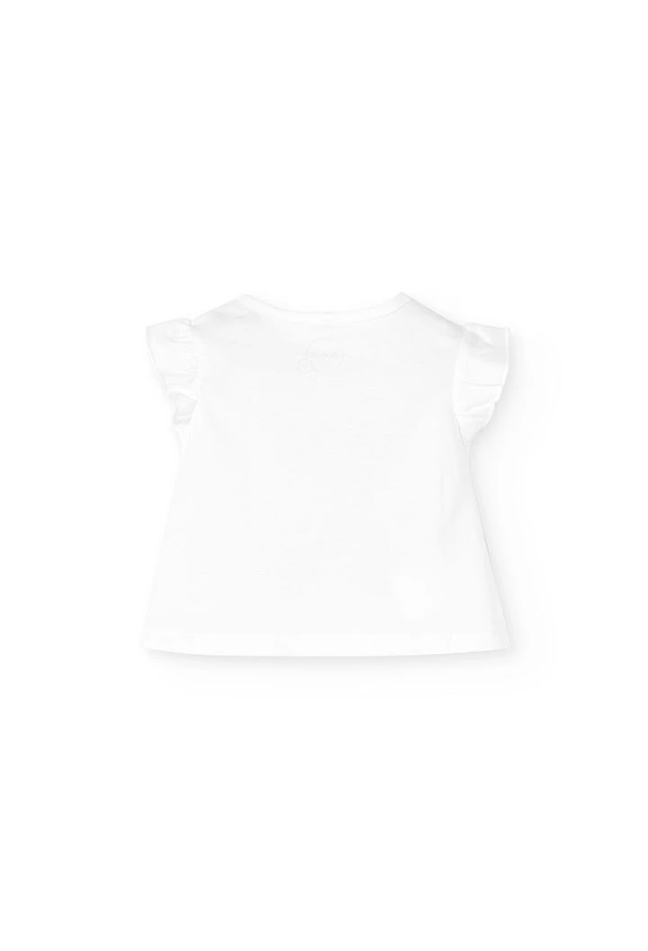 Completo in maglia per bambina neonata in colore bianco