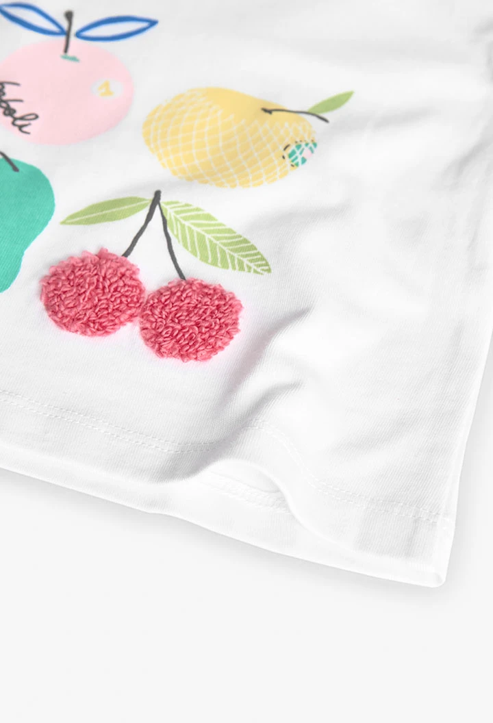 Completo in maglia per bambina neonata in colore bianco