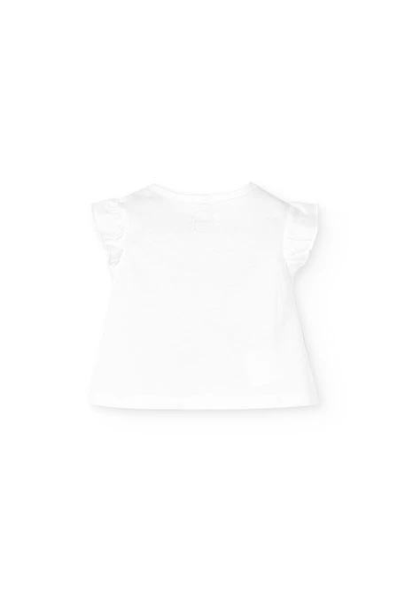 Completo in maglia per bambina neonata in colore bianco