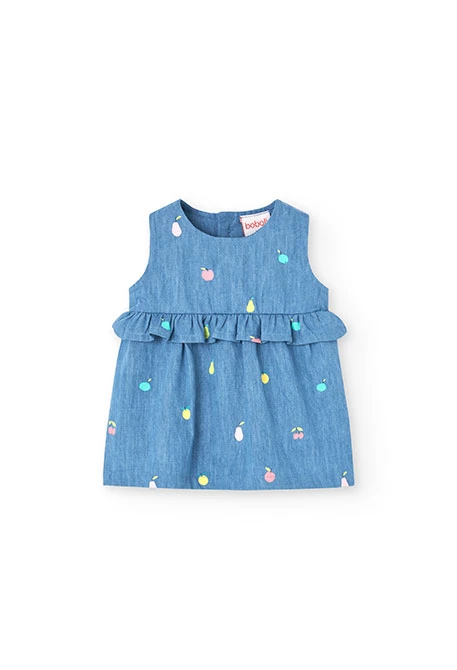 Robe en maille pour bébé fille avec imprimé