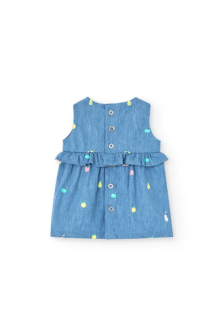 Robe en maille pour bébé fille avec imprimé