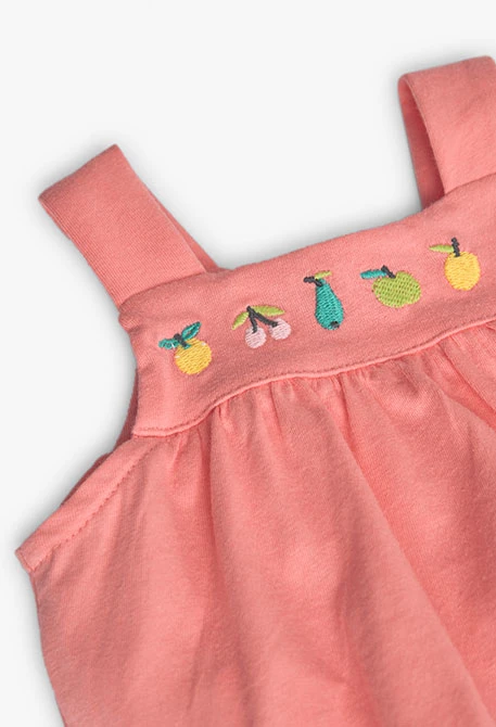 Completo di blusa e leggings in maglia per neonata in colore rosa