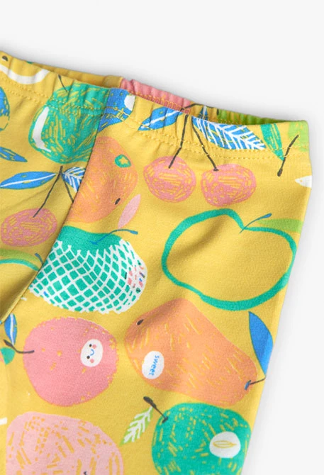 Conjunto de blusa e leggings de malha para bebé menina em cor-de-rosa