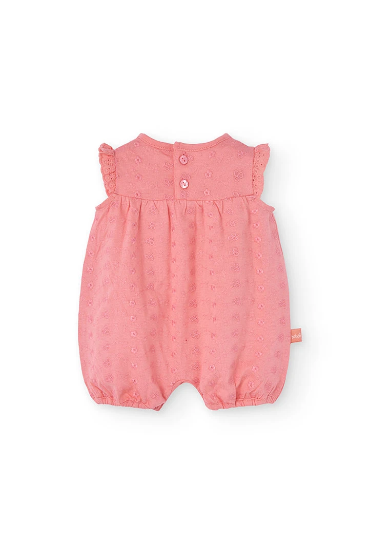 Tutina in popeline rosa per neonata.