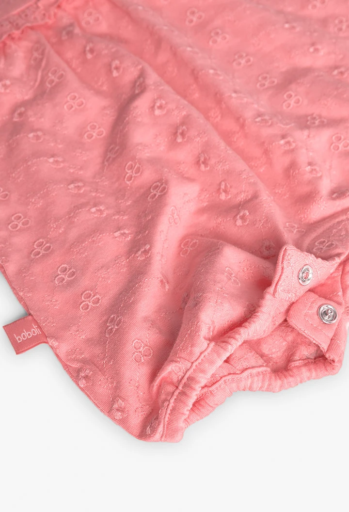 Tutina in popeline rosa per neonata.
