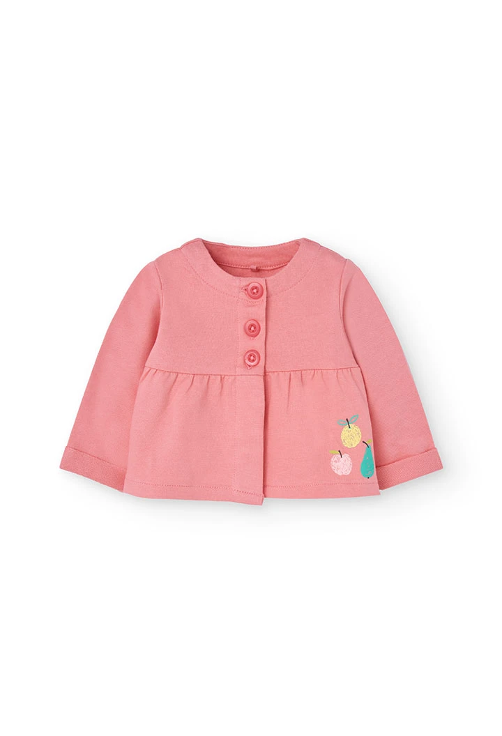 Cardigan per neonata di colore rosa