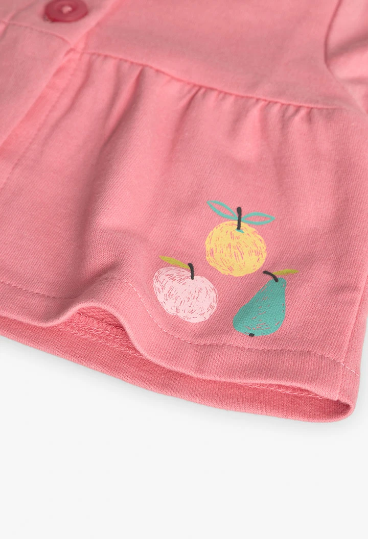 Cardigan per neonata di colore rosa