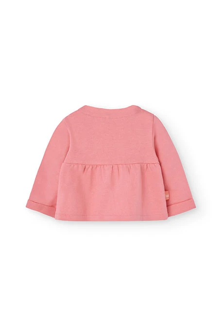 Chaqueta de punto para bebé niña en color rosa