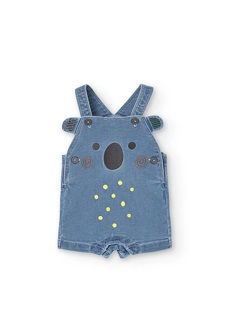 Conjunto de t-shirt de malha para bebé menino em cor amarela