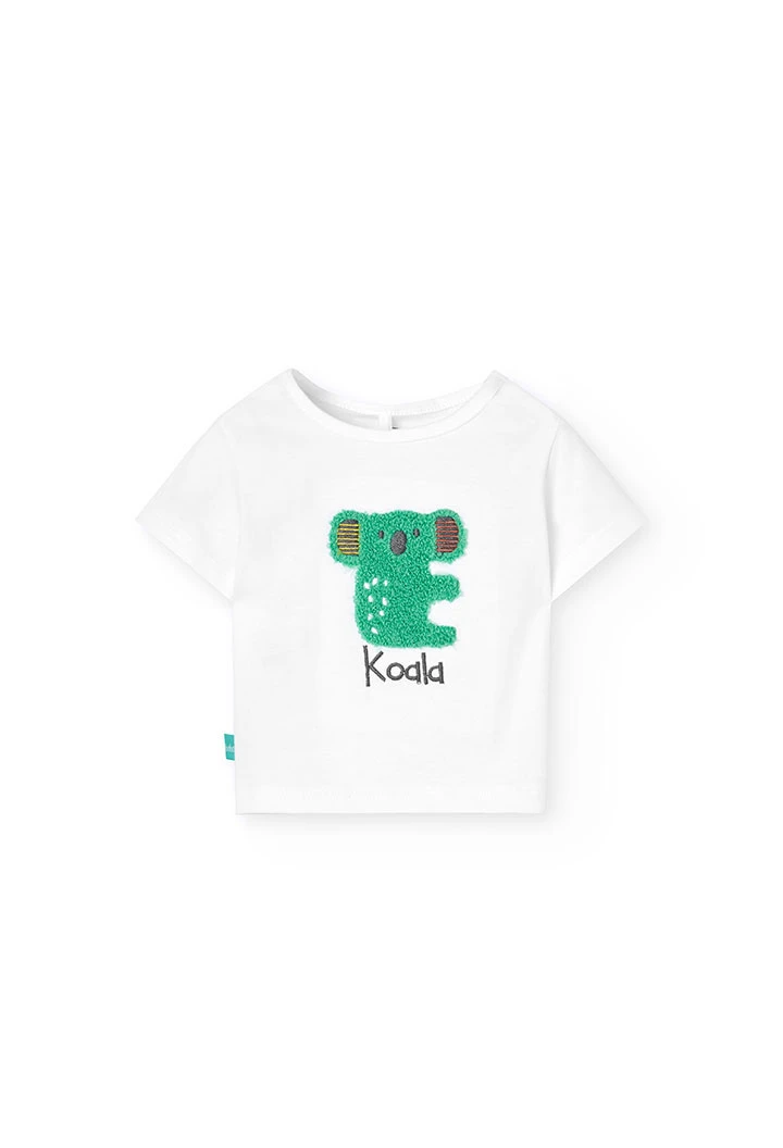 Set di maglia combinato per neonato in bianco con design di Koala.