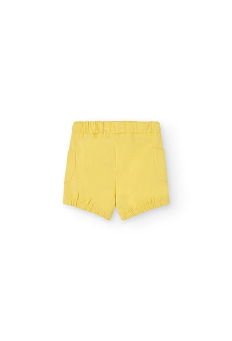 Baby boy knitted T-shirt set in yellow with print