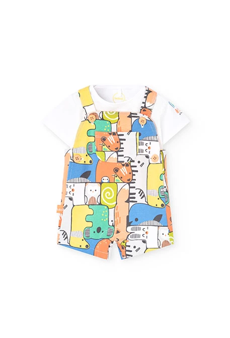 Set di t-shirt di maglia per neonato in colore salmone