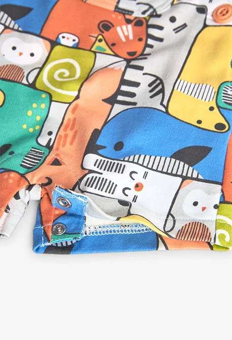Set di t-shirt di maglia per neonato in colore salmone