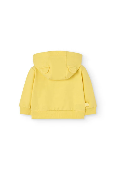 Gilet en maille pour bébé garçon de couleur jaune